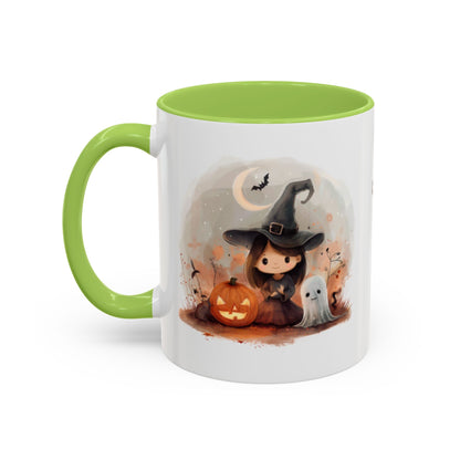 Personalized Witch Coffee Mug, Personalized Halloween Mug, Cute Witch Gift, Fall Decor, Coffee Cup for Kids