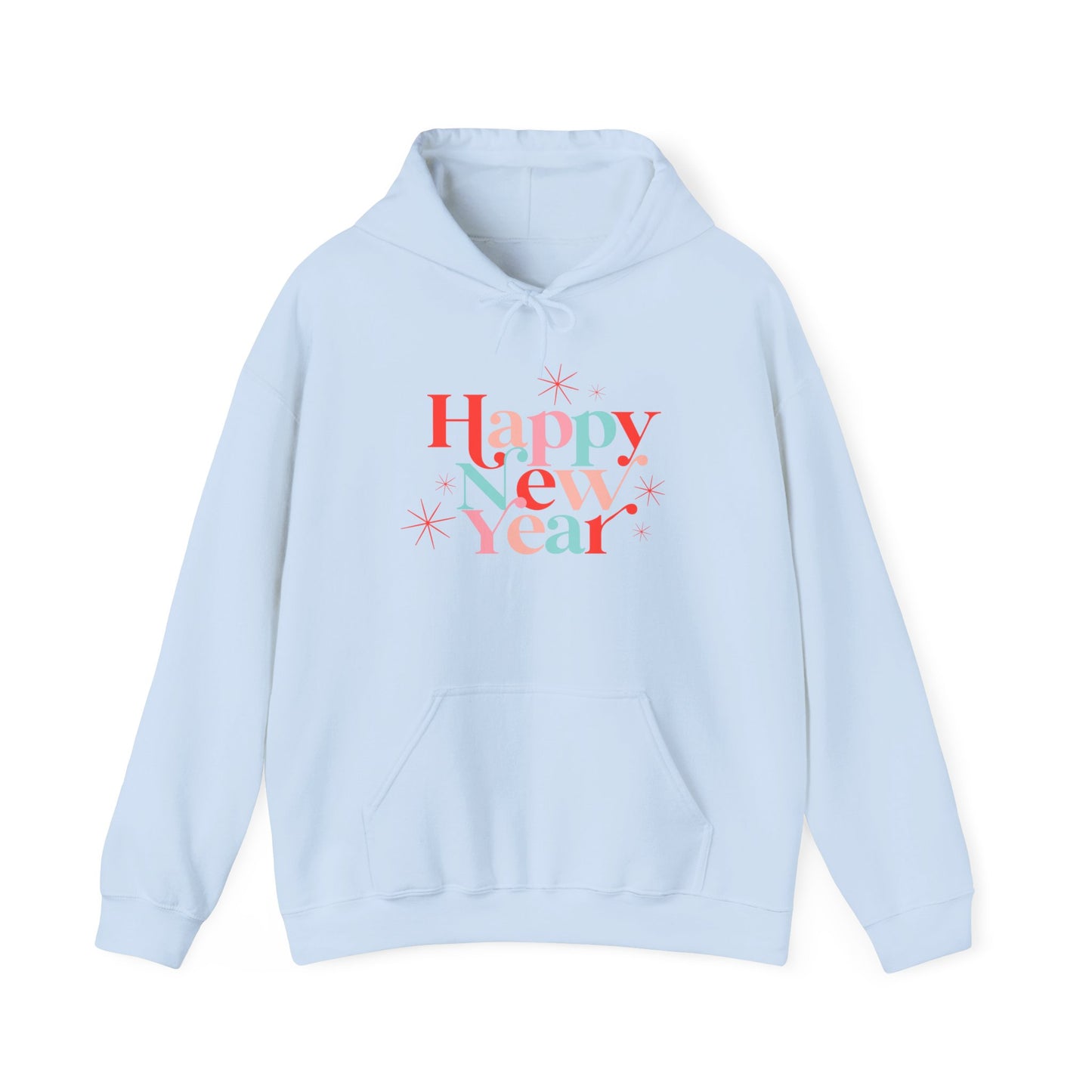 Happy New Year Hoodie 2025, Pastel Fireworks Hoodie,  New Years Eve Sweatshirt,  Unisex NYE Hoodie, Cozy New Year Gift for Her & Him