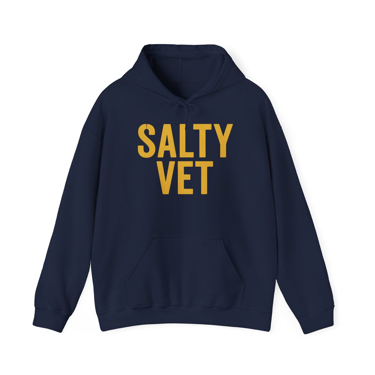 Salty Vet Hooded Sweatshirt, Gift For Navy Veteran, Cozy Unisex Hoodie for Veteran, Veterinary Gift, Warm Sweatshirt