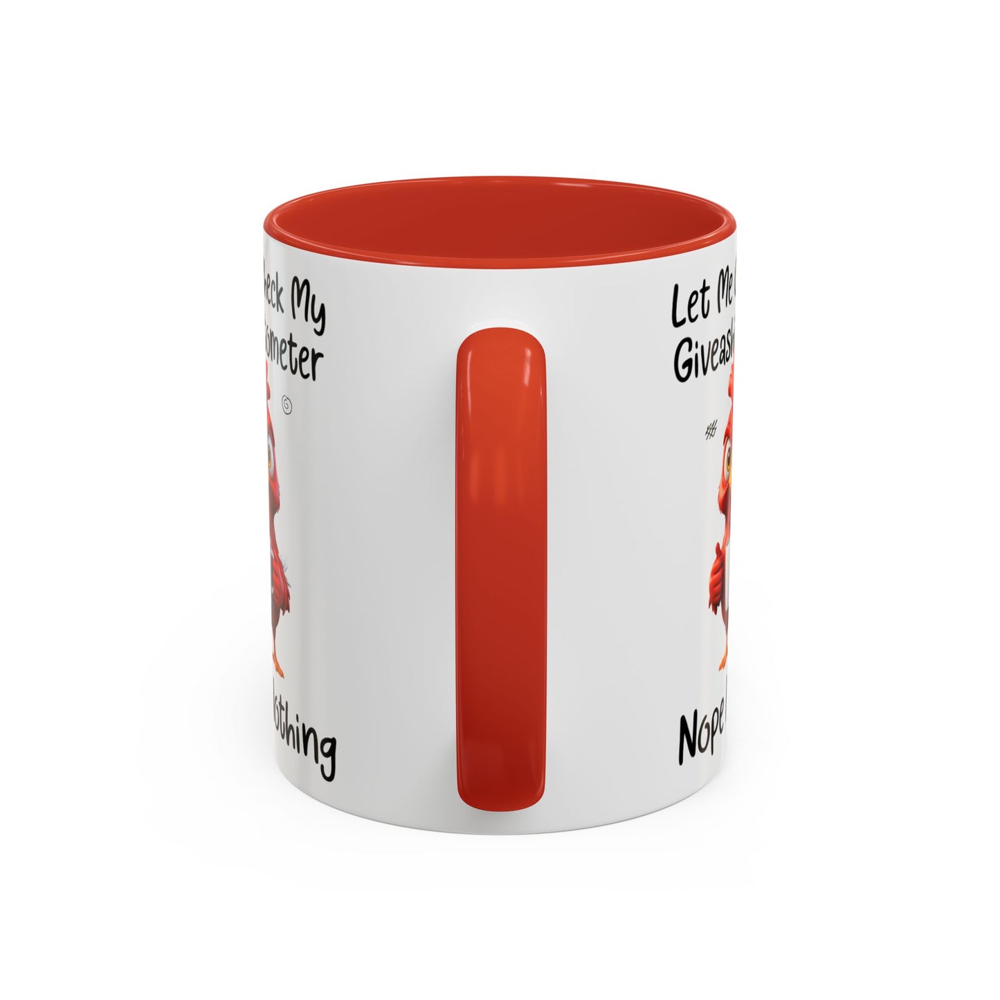 Funny Giveashitometer Mug | Sarcastic Coffee Mug with Rooster | Sassy Office Mug | Gift for Coworkers Friends