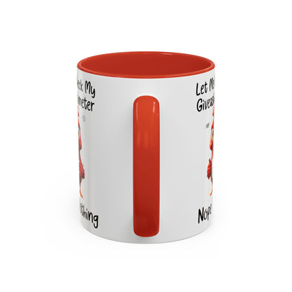 Funny Giveashitometer Mug | Sarcastic Coffee Mug with Rooster | Sassy Office Mug | Gift for Coworkers Friends