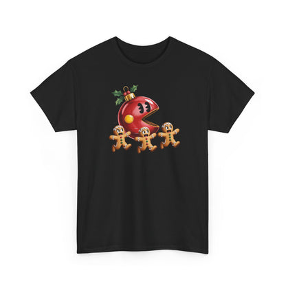 Festive Holiday Tee, Christmas Gift, Retro Video Game Shirt, Gingerbread Print, Casual Wear, Fun Holiday Apparel, Gift for her