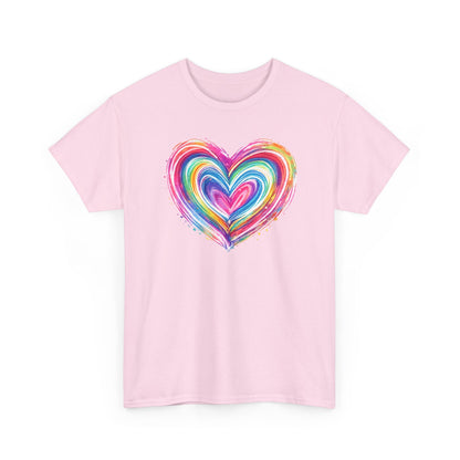 Comfort Colors Cute Heart Shirt, Brushstroke Heart Shirt, Anniversary Gift, Womens Love Shirt, Valentines Day Shirt, Coquette Valentine Tee