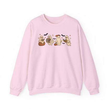 Ghostly Friends Crewneck Sweatshirt, Halloween Ghost Sweatshirt, Halloween Sweatshirt, Unisex Sweatshirt, Cozy Crewneck, Fall Fashion
