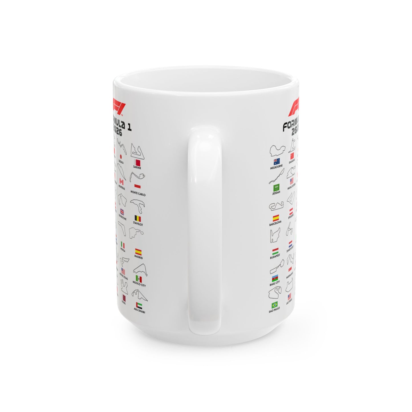Formula One 2026 Mug, F1 Race Track Coffee Cup, Grand Prix Fan Gift, Motorsport Mug, Racing Dad Gift, Auto Lover Cup
