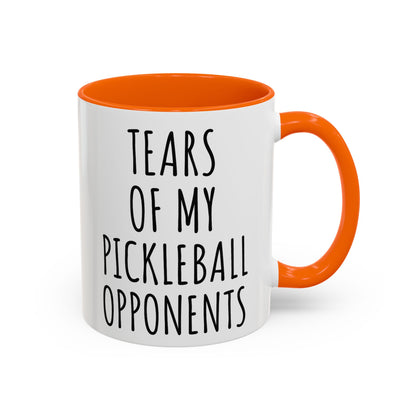 Tears of My Pickleball Opponents Mug, Funny Pickleball Gift for Players, Grandma & Grandpa | 11oz 15oz Ceramic Accent Coffee Cup