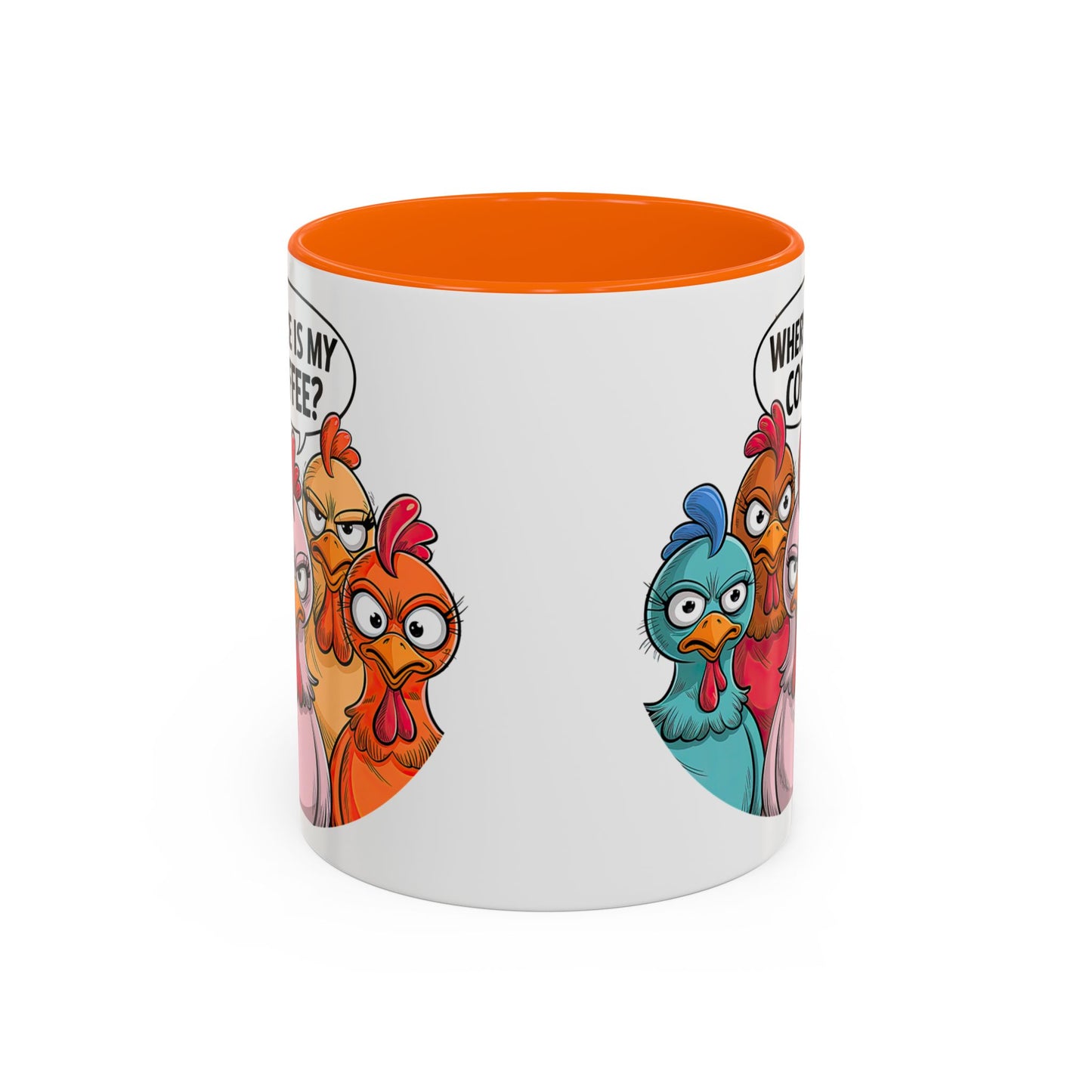 Where Is My Coffee? Chicken Trio Mug | Accent Coffee Mug | Mug for Coffee Lovers | Gift for Coworkers, Friends, and Family