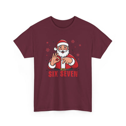 Six Seven Santa Funny Christmas T-Shirt  Humorous Holiday Tee for Men & Women | Trendy Santa Graphic Shirt | Gift for Friends
