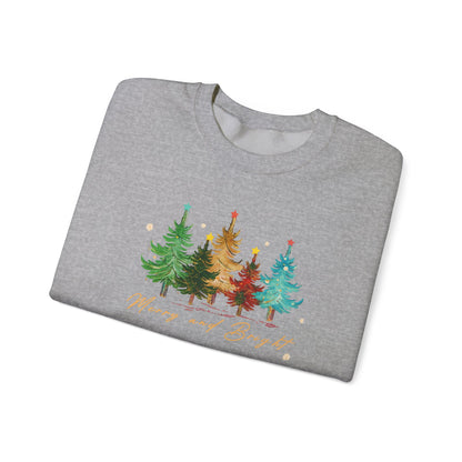 Cozy Christmas Trees Sweatshirt, Holiday Apparel, Warm Sweater Gift, Nature Lover Top, Christmas and Winter Essential, Christmas  day Gift