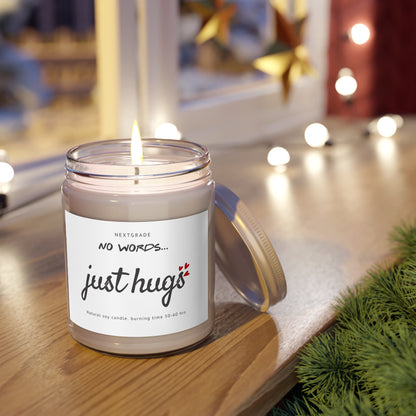 Sympathy Gifts for Loss of Loved One, Memorial Gifts, No Words Just Hugs, Grief, Think of You, Condolence, Get Well Candle for Women