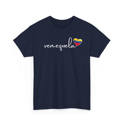 Venezuela Sweatshirt with Heart Flag | Minimalist Country Pride Crewneck | Travel Gift for Her, South America Apparel