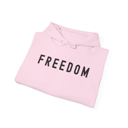 Freedom Statement Hoodie, Cozy Unisex Sweatshirt, Perfect Gift for Minimalism Lovers, Casual Style, Comfortable Layering