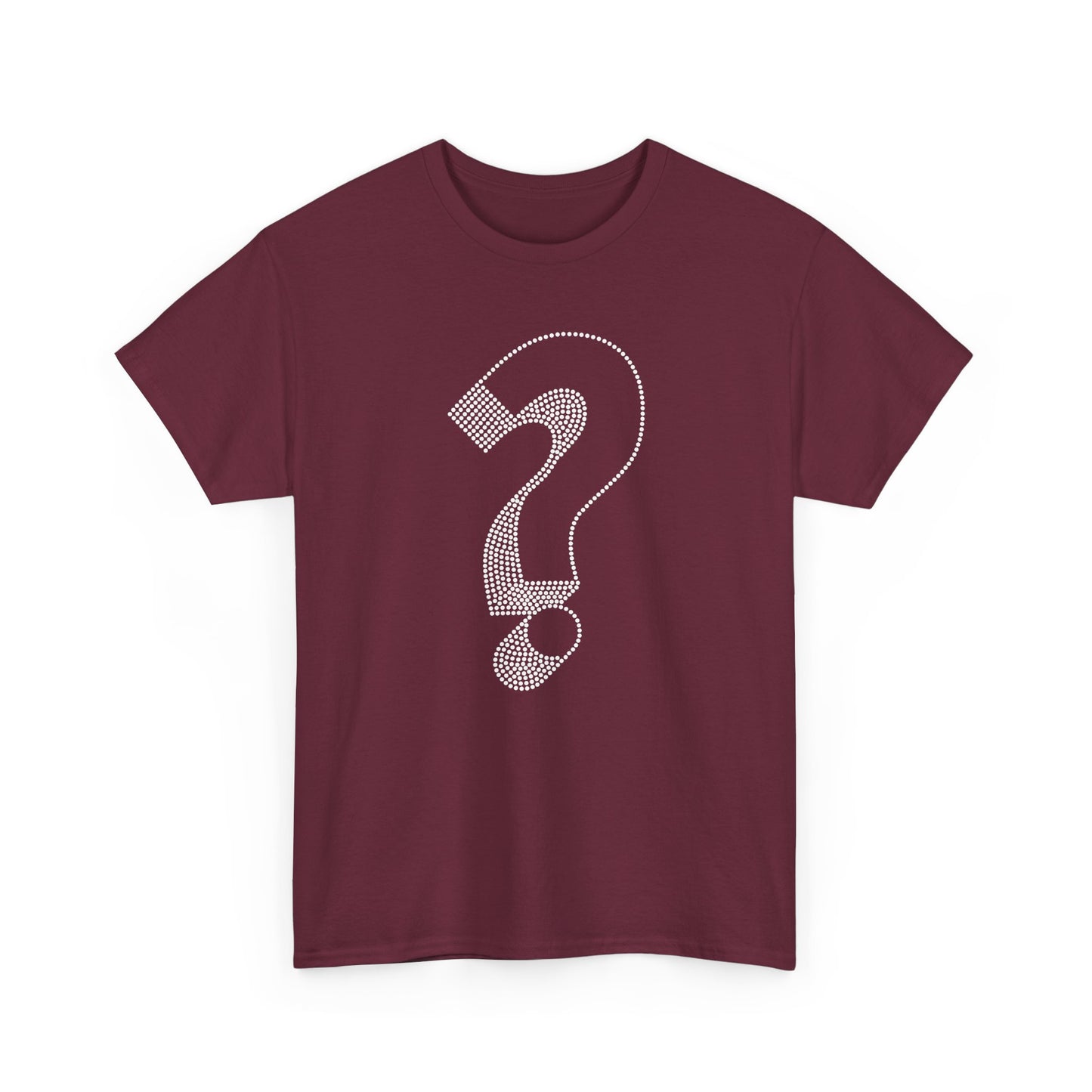 Question Mark Dotted Line Minimal Mystery T-Shirt