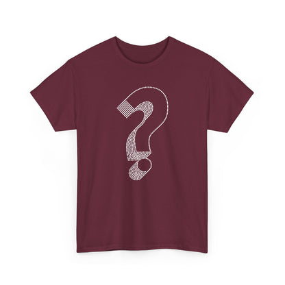Question Mark Dotted Line Minimal Mystery T-Shirt