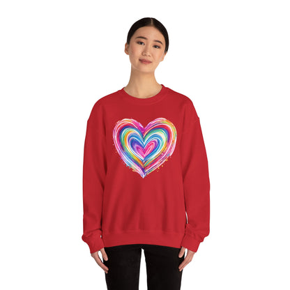 Comfort Colors Cute Heart SweatShirt, Brushstroke Heart , Valentine Gift, Womens Love Sweater, Anniversary Day , Coquette Valentine Tee