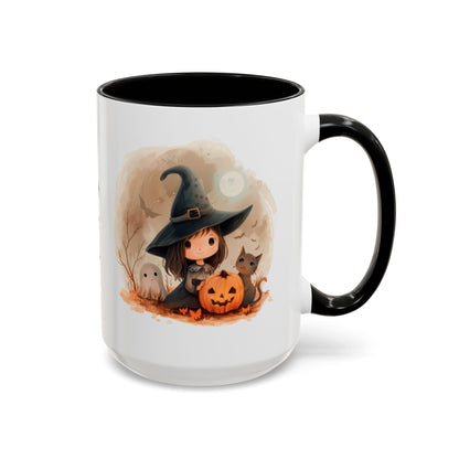 Personalized Witch Coffee Mug, Personalized Halloween Mug, Cute Witch Gift, Fall Decor, Coffee Cup for Kids