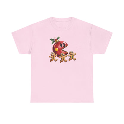 Festive Holiday Tee, Christmas Gift, Retro Video Game Shirt, Gingerbread Print, Casual Wear, Fun Holiday Apparel, Gift for her