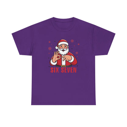 Six Seven Santa Funny Christmas T-Shirt  Humorous Holiday Tee for Men & Women | Trendy Santa Graphic Shirt | Gift for Friends