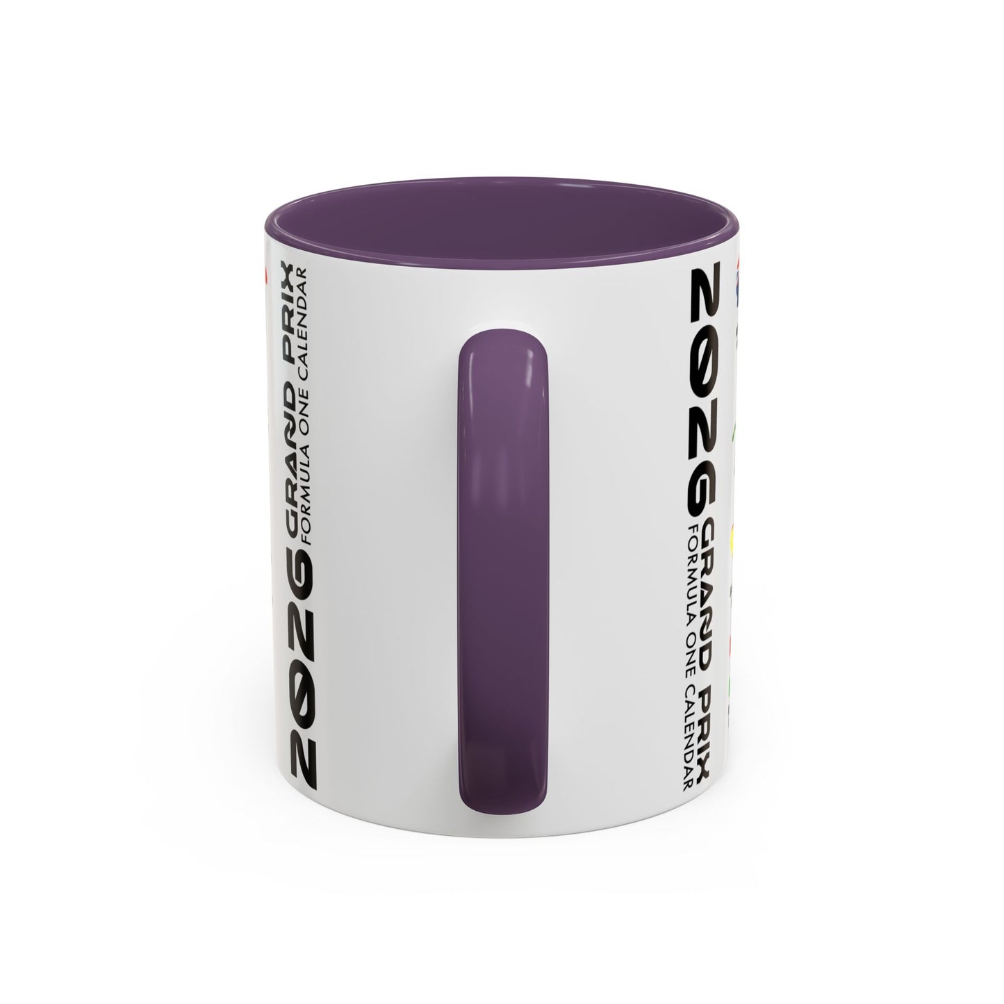 2026 Grand Prix Calendar Mug, Formula 1 Accent Coffee Mug, F1 Circuit Icons Cup, Motorsport Fan Gift, Racing Calendar Ceramic Mug