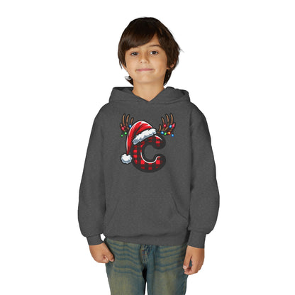 Personalized Festive Reindeer Hoodie for Kids, Christmas Sweatshirt hoodie, Holiday Gift, Cozy Winter Attire, Personalized Youth Hoody