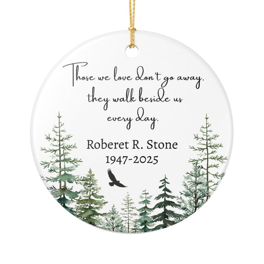 Memorial Ornament for Husband, Grandpa Memorial Christmas Ornaments, Custom Photo Loved One In Remembrance Parents