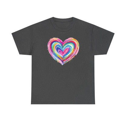 Comfort Colors Cute Heart Shirt, Brushstroke Heart Shirt, Anniversary Gift, Womens Love Shirt, Valentines Day Shirt, Coquette Valentine Tee