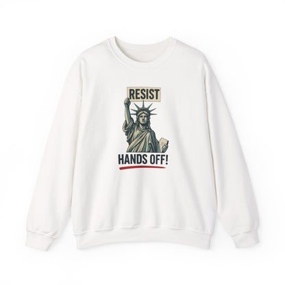 Statue of Liberty Resist Hands Off! Sweatshirt | Resist Hands Off Sweatshirt | Womens Rights Equality Sweater | Social Justice Activism Gift