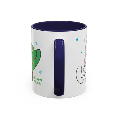 Personalized Meowy Christmas Accent Mug, Funny Holiday Coffee Cup, Cat Lover Gift, Festive Drinkware, Christmas Decor, Personalized Mug