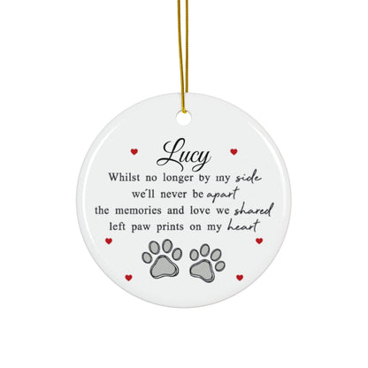 Memorial Decorative Ornaments, Pet Loss Gift, Double-Sided Keepsake, Custom Memorial Decor, Dog/Cat Tribute, Heartfelt Remembrance