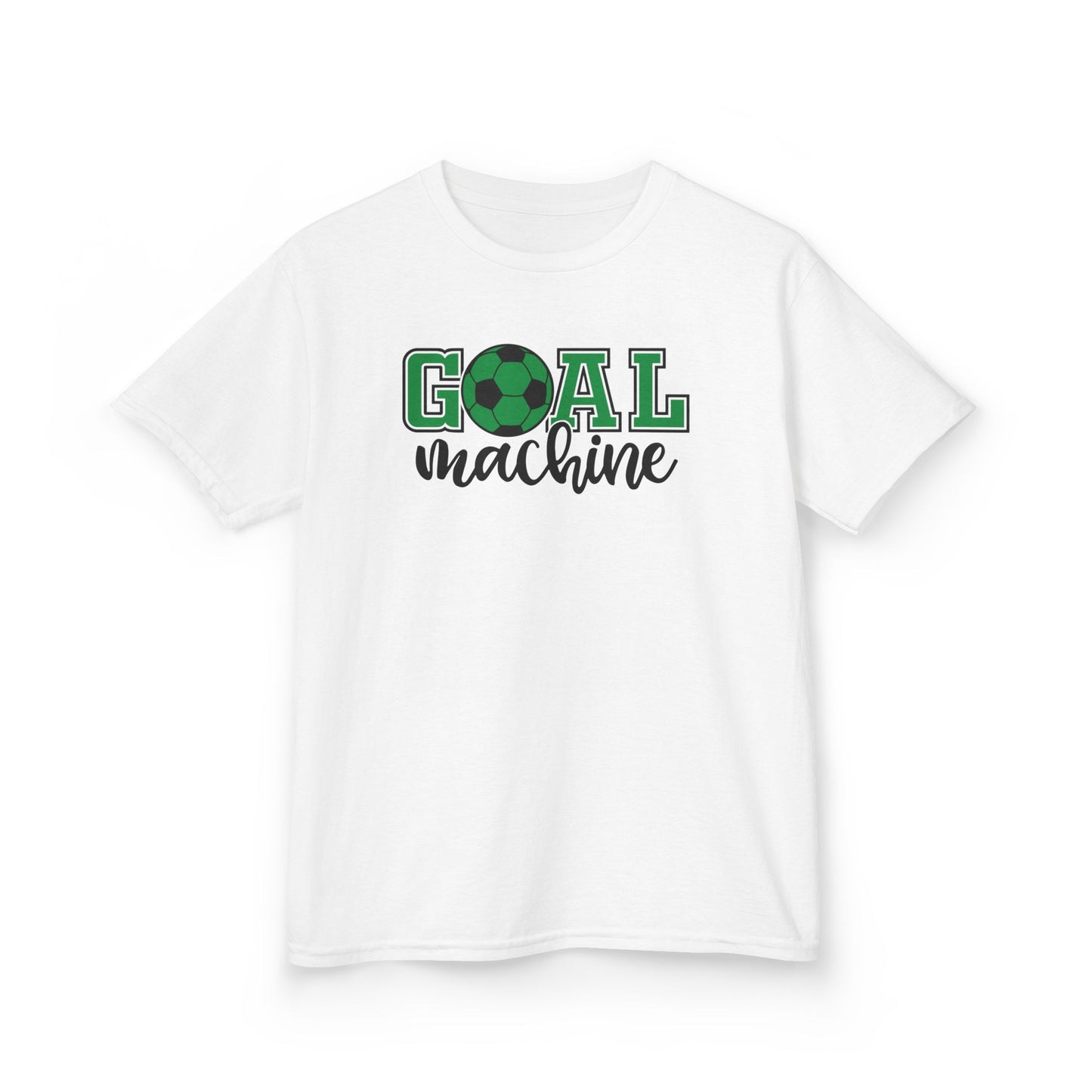 Goal Machine Kids T-Shirt, Green Soccer Ball Graphic Tee, Youth Soccer Shirt, Fun Sports Tee for Boys and Girls, FIFA World CUP 2026 Shirt