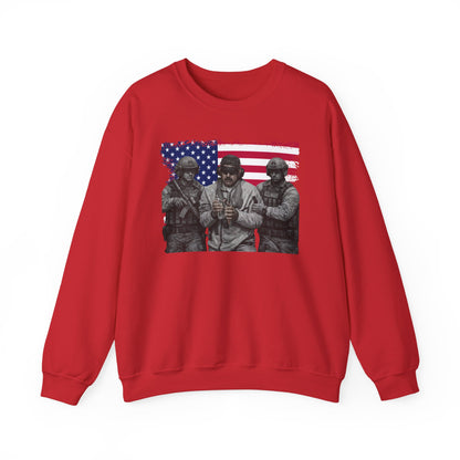 Maduro Captured 2026 Venezuela Libre Sweatshirt, Patriotic Military Graphic Crewneck, American Flag Soldier Tribute, Support Pullover