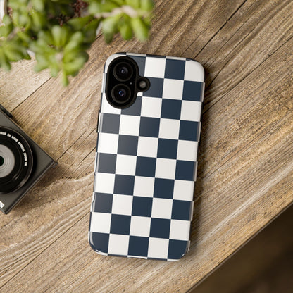 Checkered Pattern iPhone Case, iPhone Cover, Modern iPhone Accessory, Gift for Him, Trendy Mobile Protection