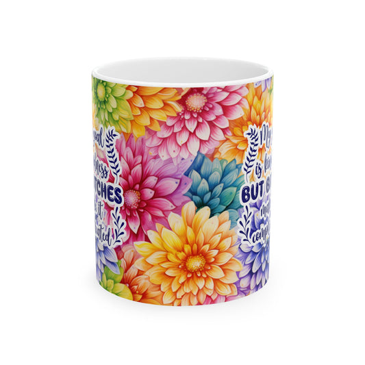 Colorful Floral Mug for Women Funny Kindness Quote Mug  My Goal Is Kindness But Bitches Make It Complicated  Gift for Friends, Sister, Mom