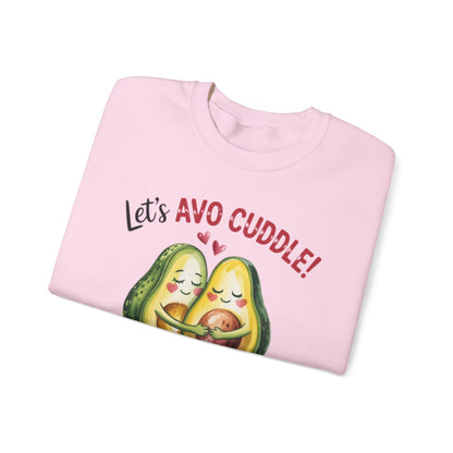 Let's Avo Cuddle Sweatshirt | Cute Avocado Crewneck for Couples | Cozy Matching Gift | Anniversary Gift | Cute Date Night Sweater