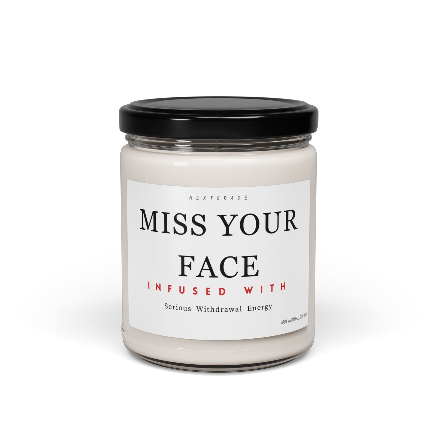 Miss Your Face Candle | Funny Long Distance Gift | Scented Soy Candle 9oz | Thinking of You Gift | Cute Friendship Candle