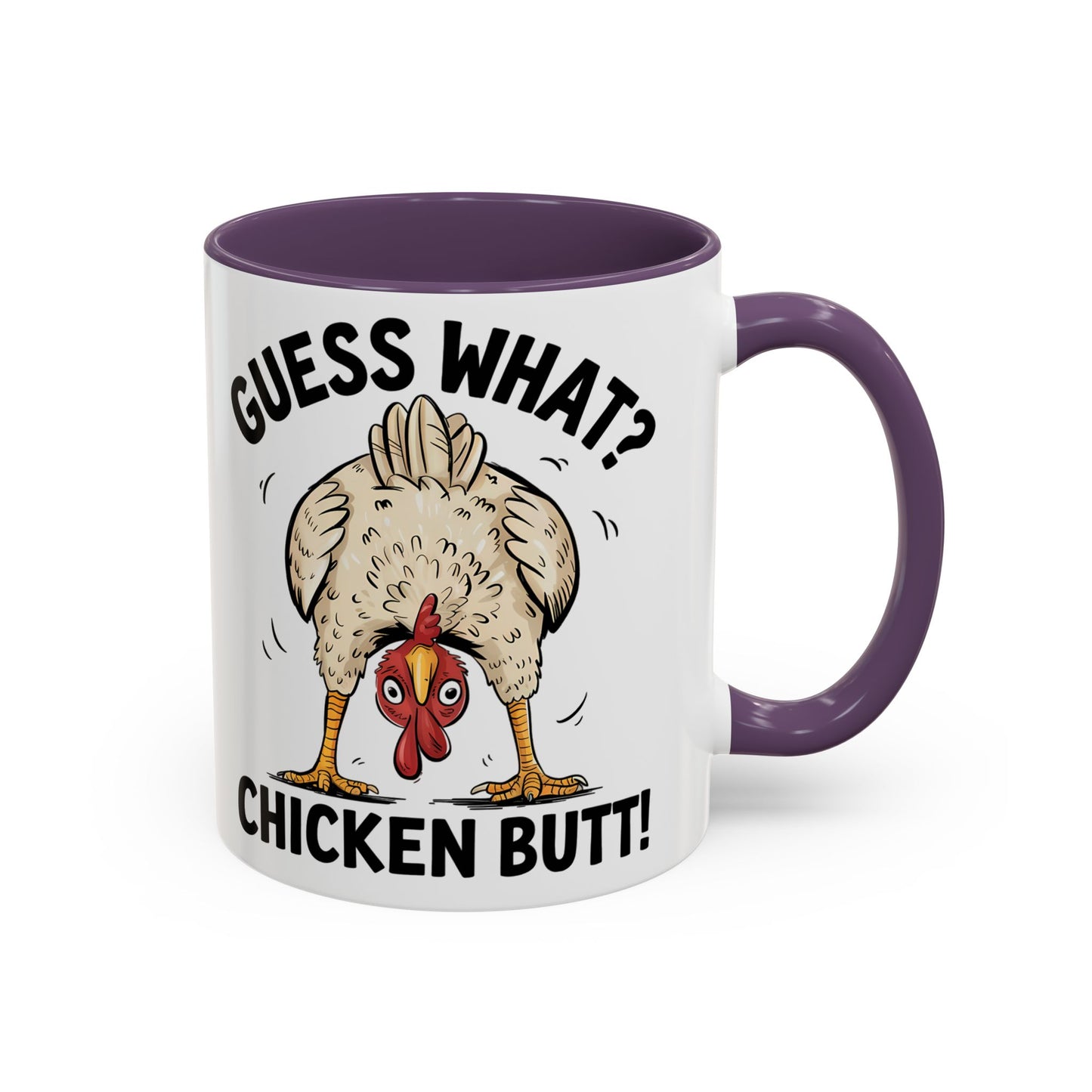 Funny Chicken Mug, Guess What? Chicken Butt! Coffee Mug, Farm Humor Mug, Rooster Joke Cup, Gift for Chicken Lovers, Gag Gift Mug
