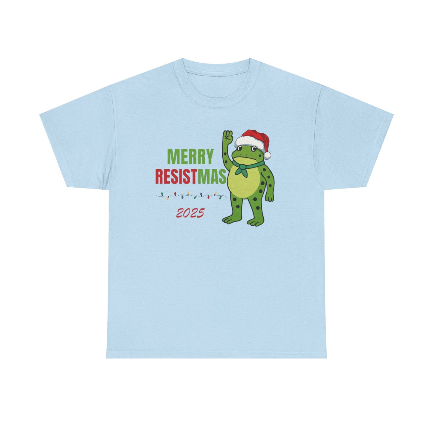 Merry Resistmas 2025 Tee, Funny Holiday T-Shirt, Christmas Gift, Unisex Cotton Top, Trendy Party Apparel, 2025 Celebratory Wear