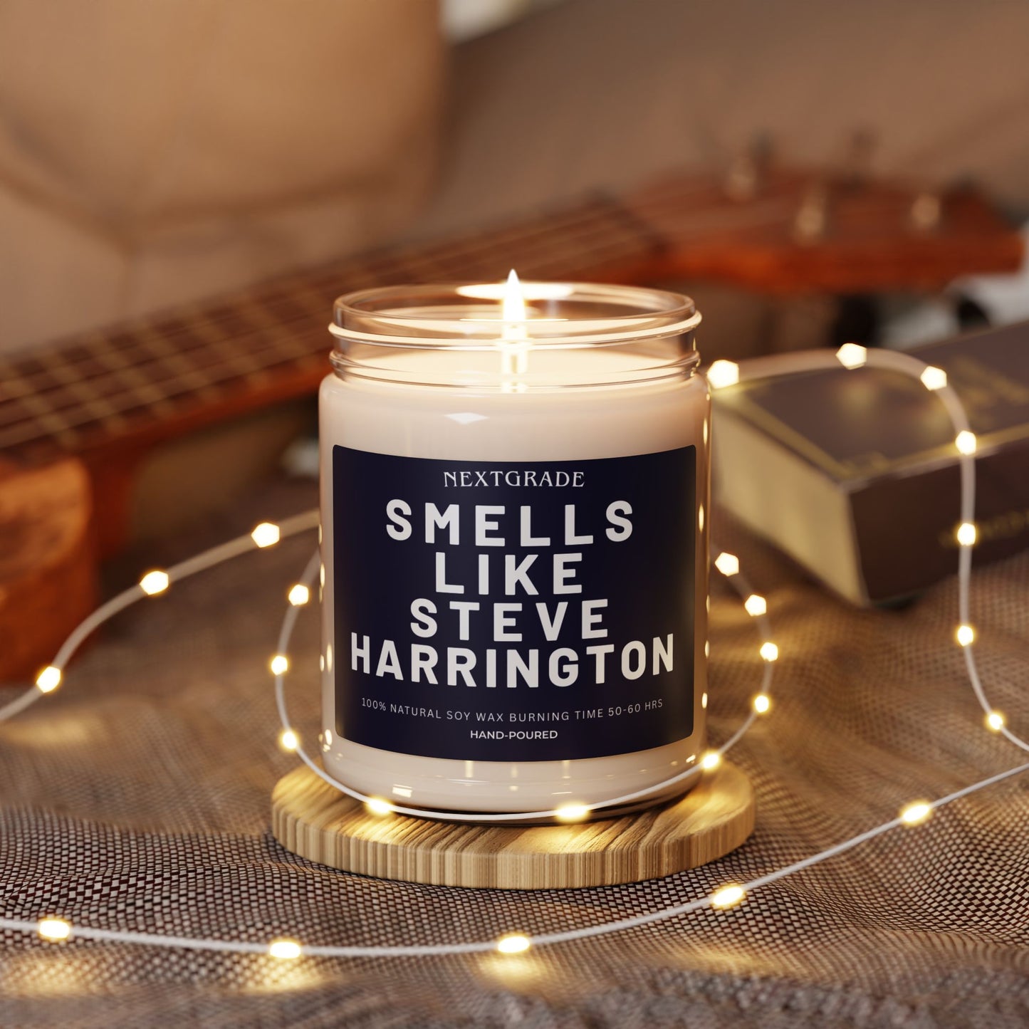 Smells Like Steve Harrington Scented Candle - Soy Wax Candle - Gift for Her, Girlfriend, Prayer Candle, Pop Culture