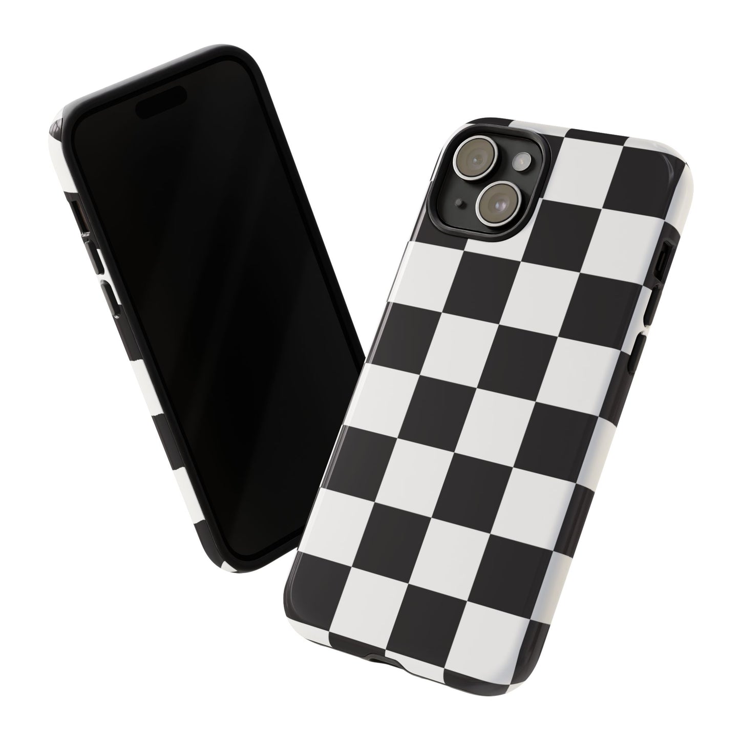 Black and White Checker iPhone Case, Stylish iPhone Cover for Teens, Holiday Gift, Unique Mobile Accessories, Tough Protection
