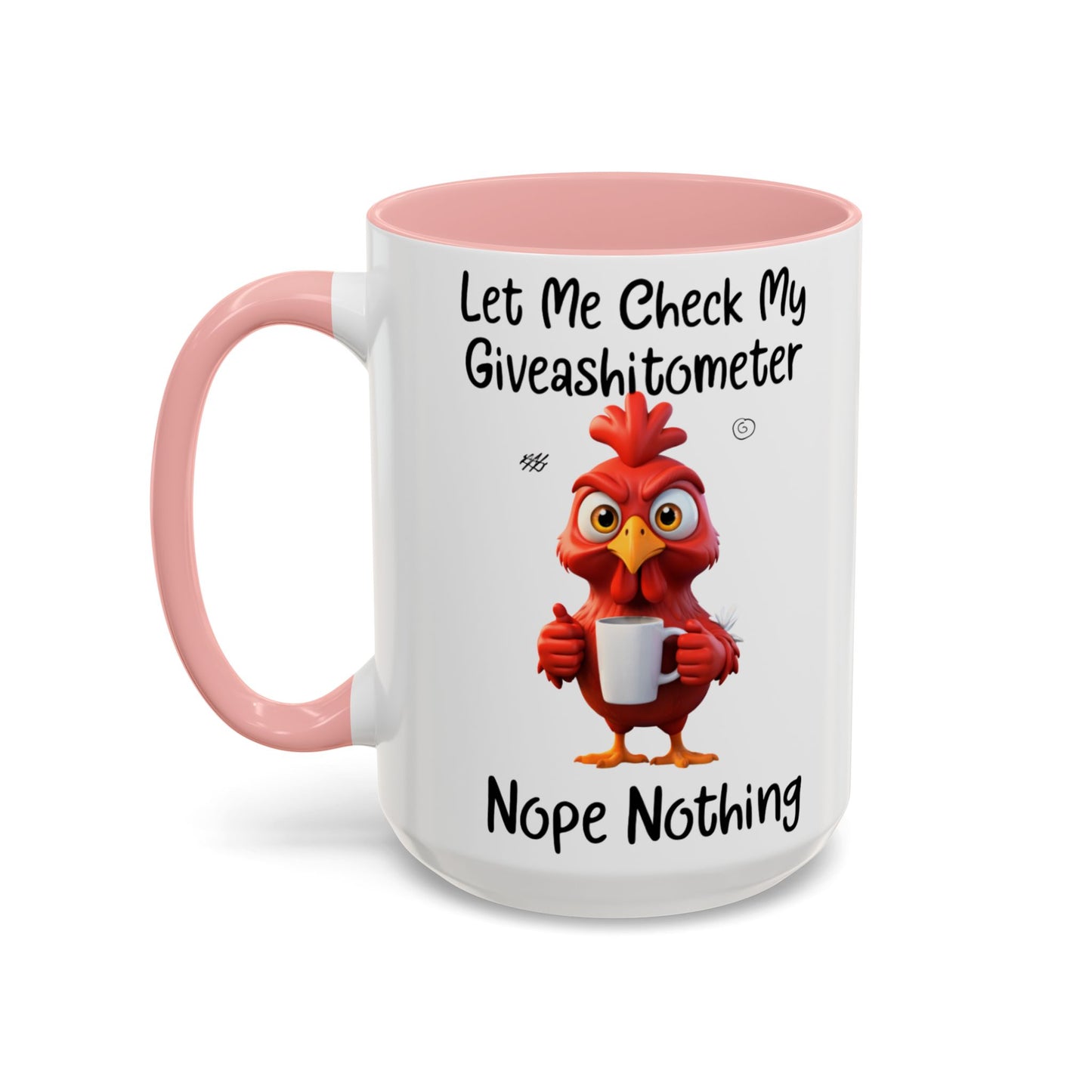 Funny Giveashitometer Mug | Sarcastic Coffee Mug with Rooster | Sassy Office Mug | Gift for Coworkers Friends