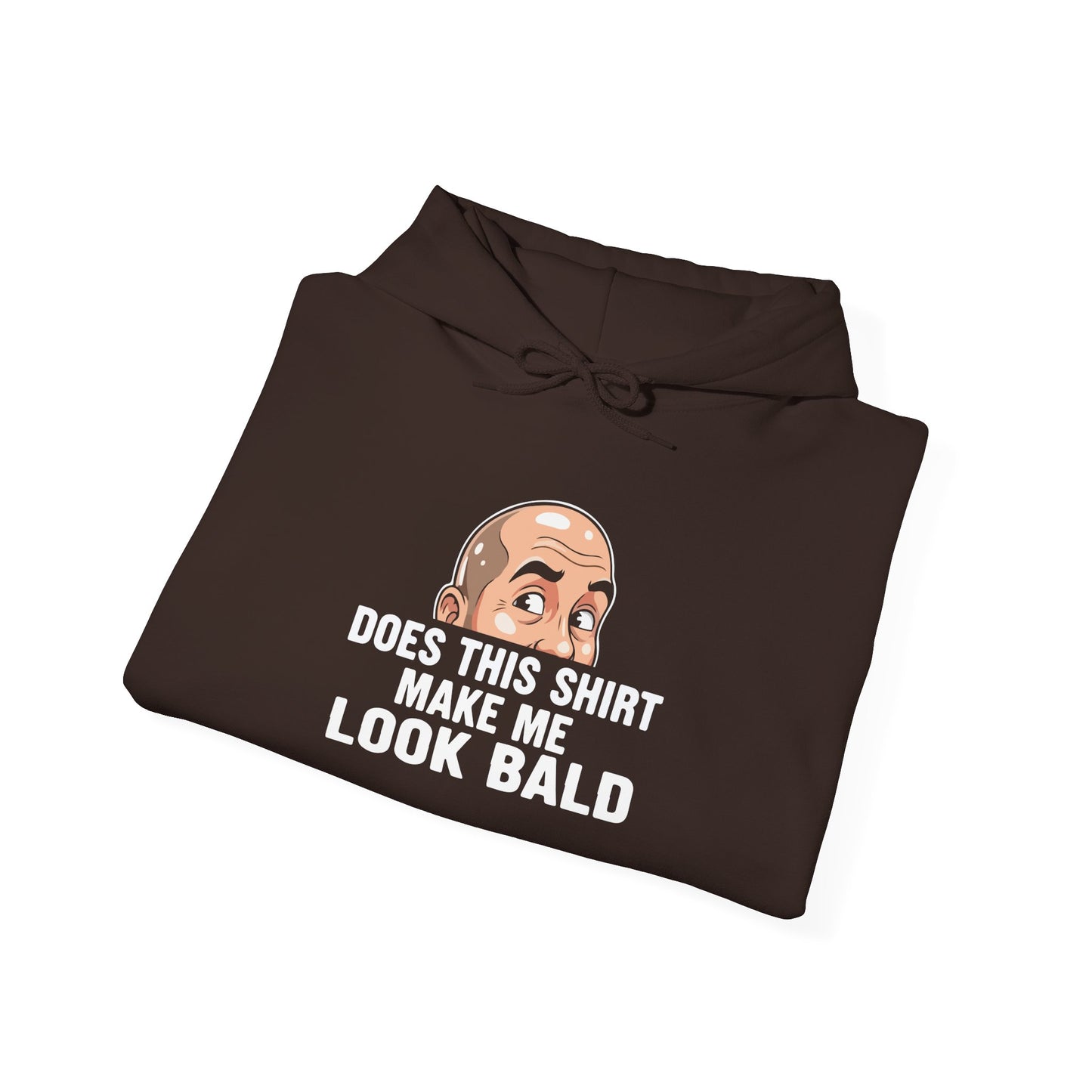 Funny Bald Hoodie for Men | Does This Shirt Make Me Look Bald Hooded Sweatshirt | Bald Guy Humor Gift | Gag Gift for Him | Funny Hoodie