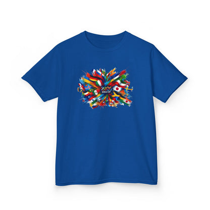 Colorful Paint Splash Kids T-Shirt | 2026 USA Soccer Tee for Kids | Abstract Art Graphic Shirt | Fun Youth Fan Gift, Football Lover Gift
