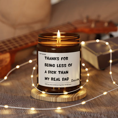 Funny Scented Candle for Dads, Gift For Dad, Unique Candle Gift, Soy Wax Candle, Dad Humor Candle, Amber Jar Candle
