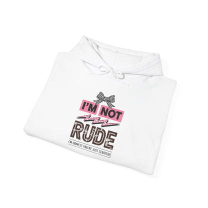 I am Not Rude Lightning Hoodie | I am Not Rude Hoodie | Funny Sarcastic Quote Hoodie for Women | Sassy Attitude Sweatshirt