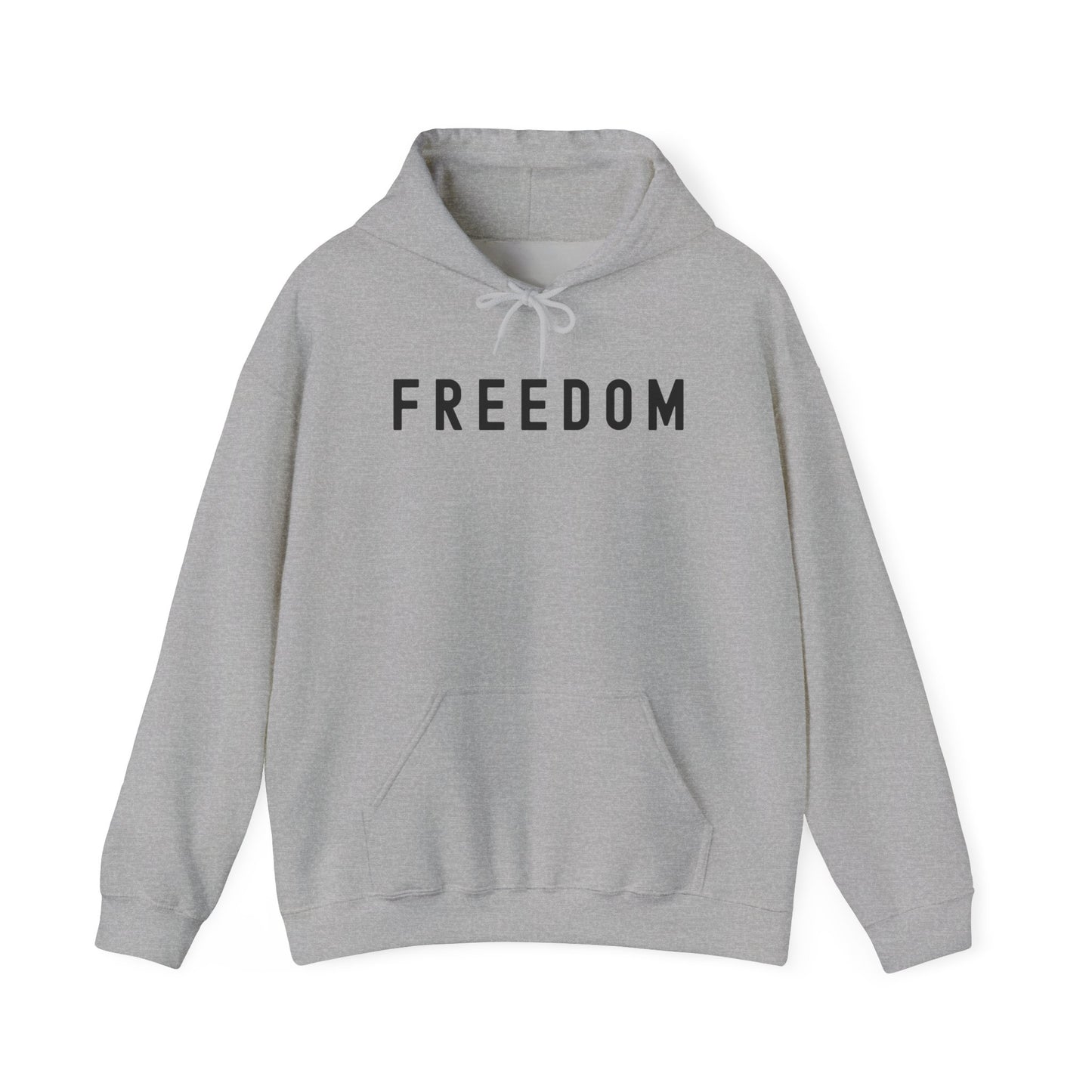 Freedom Statement Hoodie, Cozy Unisex Sweatshirt, Perfect Gift for Minimalism Lovers, Casual Style, Comfortable Layering