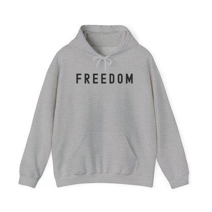 Freedom Statement Hoodie, Cozy Unisex Sweatshirt, Perfect Gift for Minimalism Lovers, Casual Style, Comfortable Layering