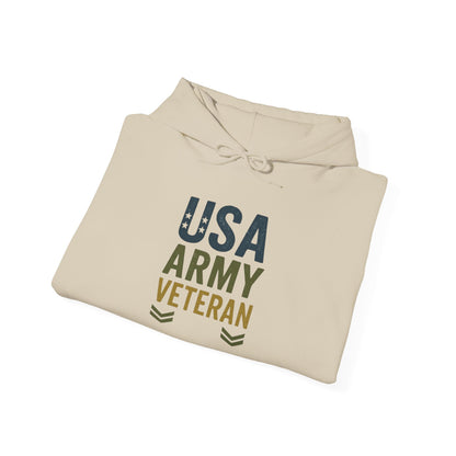 USA Army Veteran Hoodie - Unisex Heavy Blend Sweatshirt Hoodie, Military Apparel, Gift for Veterans, Navy Veteran Hoodie, Army Pride