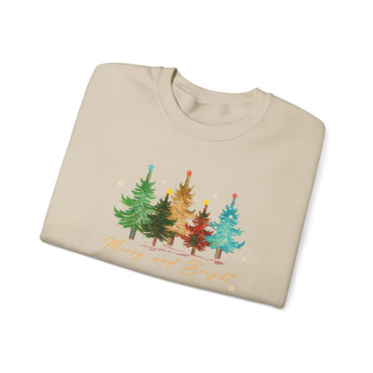 Cozy Christmas Trees Sweatshirt, Holiday Apparel, Warm Sweater Gift, Nature Lover Top, Christmas and Winter Essential, Christmas  day Gift