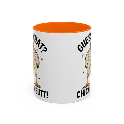 Funny Chicken Mug, Guess What? Chicken Butt! Coffee Mug, Farm Humor Mug, Rooster Joke Cup, Gift for Chicken Lovers, Gag Gift Mug