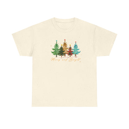 Merry and Bright Trees, Women's Christmas Shirt, Womans Holiday Shirt,Christmas Gift,Chic Winter Shirt,Cute Holiday Tee,Christmas Tree Shirt